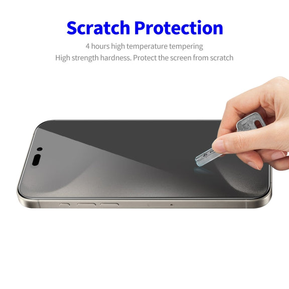 For iPhone 16 Pro 2pcs ENKAY Hat-Prince 28 Degree Anti-peeping Privacy Tempered Glass Film