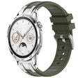 For Huawei Watch GT4 46mm 22mm Quick Release Silver Buckle Royal Silicone Watch Band(Olive Green) - free shipping - PMC TechLife - Order now!