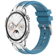 For Huawei Watch GT4 46mm 22mm Quick Release Silver Buckle Royal Silicone Watch Band(Sea Blue) - free shipping - PMC TechLife - Order now!