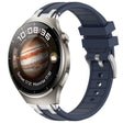 For Huawei Watch 4 22mm Quick Release Silver Buckle Royal Silicone Watch Band(Navy Blue) - free shipping - PMC TechLife - Order now!