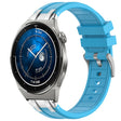 For Huawei Watch GT3 Pro 46mm 22mm Quick Release Silver Buckle Royal Silicone Watch Band(Sky Blue) - free shipping - PMC TechLife - Order now!
