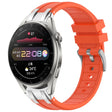 For Huawei Watch3 Pro 22mm Quick Release Silver Buckle Royal Silicone Watch Band(Orange) - free shipping - PMC TechLife - Order now!