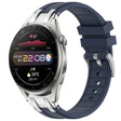 For Huawei Watch3 Pro 22mm Quick Release Silver Buckle Royal Silicone Watch Band(Navy Blue) - free shipping - PMC TechLife - Order now!