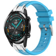 For Huawei Watch GT2 46mm 22mm Quick Release Silver Buckle Royal Silicone Watch Band(Sky Blue) - free shipping - PMC TechLife - Order now!