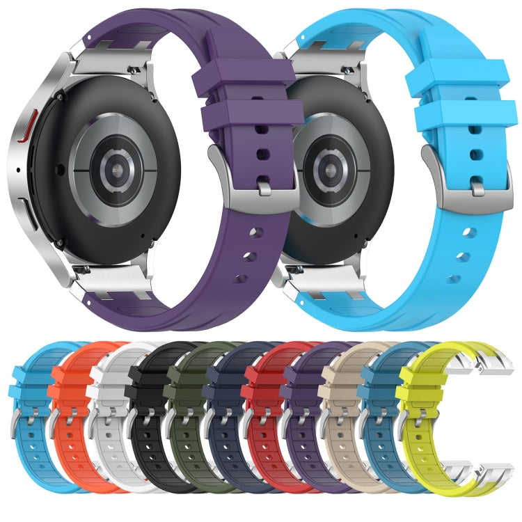 For Huawei Watch GT 22mm Quick Release Silver Buckle Royal Silicone Watch Band(Orange)