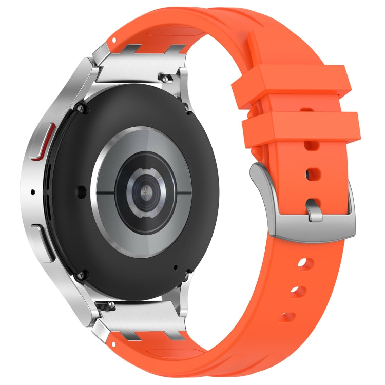 For Honor Watch GS 4 22mm Quick Release Silver Buckle Royal Silicone Watch Band(Orange)