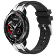 For Honor Watch GS Pro 22mm Quick Release Silver Buckle Royal Silicone Watch Band(Black) - free shipping - PMC TechLife - Order now!