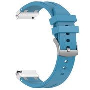 For Honor Magic Watch 2 46mm 22mm Quick Release Silver Buckle Royal Silicone Watch Band(Sea Blue)