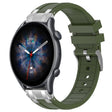 For Amazfit Watch GTR 3 pro 22mm Quick Release Silver Buckle Royal Silicone Watch Band(Olive Green) - free shipping - PMC TechLife - Order now!