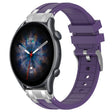 For Amazfit Watch GTR 3 pro 22mm Quick Release Silver Buckle Royal Silicone Watch Band(Purple) - free shipping - PMC TechLife - Order now!