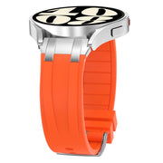 For Xiaomi Watch 2 Pro 22mm Quick Release Silver Buckle Royal Silicone Watch Band(Orange)