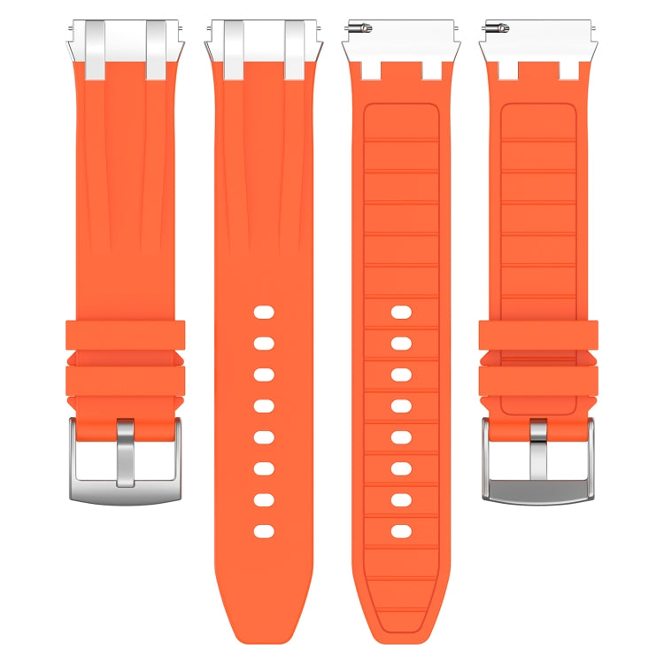 For Xiaomi Watch 2 Pro 22mm Quick Release Silver Buckle Royal Silicone Watch Band(Orange)
