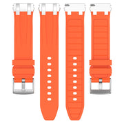 For Xiaomi Watch 2 Pro 22mm Quick Release Silver Buckle Royal Silicone Watch Band(Orange)