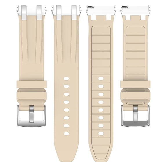 For Xiaomi Watch S1 22mm Quick Release Silver Buckle Royal Silicone Watch Band(Starlight)