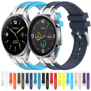 For Xiaomi Watch Color 22mm Quick Release Silver Buckle Royal Silicone Watch Band(Orange)