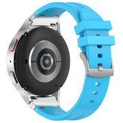 For Garmin Forerunner 265 22mm Quick Release Silver Buckle Royal Silicone Watch Band(Sky Blue)