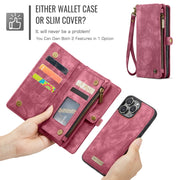 For iPhone 16 Pro Max CaseMe 008 Detachable Multifunctional Leather Phone Case(Red)