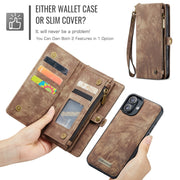 For iPhone 16 CaseMe 008 Detachable Multifunctional Leather Phone Case(Brown)
