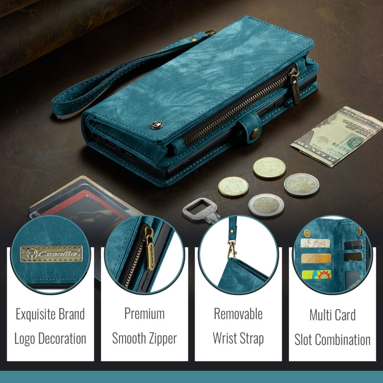 For iPhone 16 Plus CaseMe 008 Detachable Multifunctional Leather Phone Case(Blue)