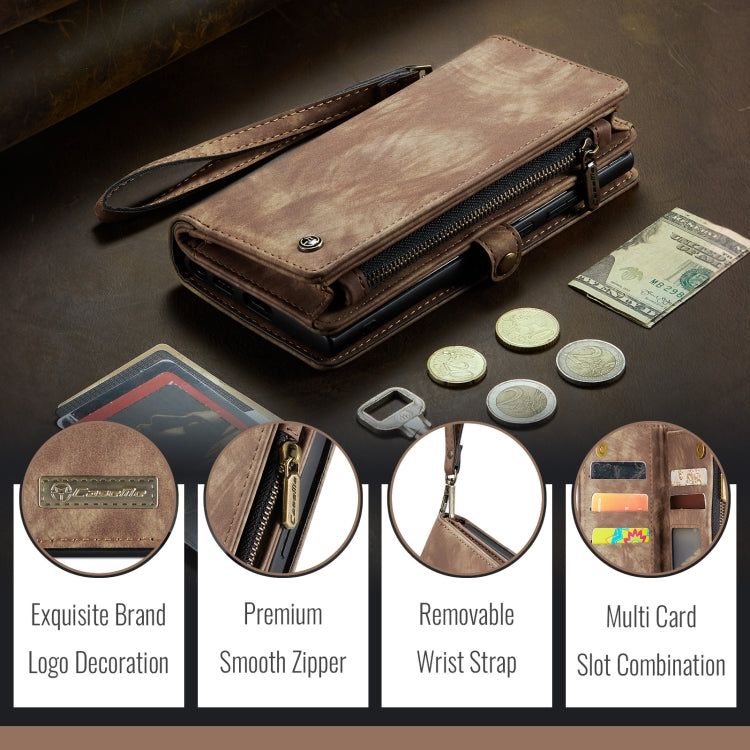 For iPhone 16 Plus CaseMe 008 Detachable Multifunctional Leather Phone Case(Brown)