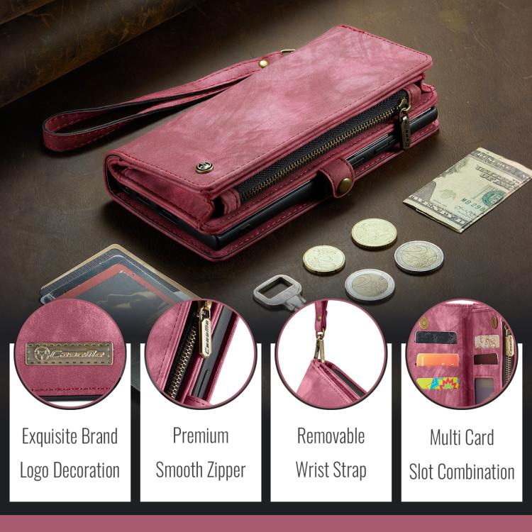 For iPhone 16e CaseMe 008 Detachable Multifunctional Leather Phone Case(Red)