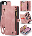 For iPhone 16e CaseMe 008 Detachable Multifunctional Leather Phone Case(Pink) - iPhone 16e Cases by CaseMe | Online Shopping South Africa | PMC TechLife | Buy Now Pay Later Mobicred