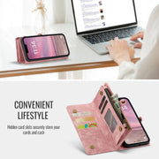 For iPhone 16e CaseMe 008 Detachable Multifunctional Leather Phone Case(Pink)