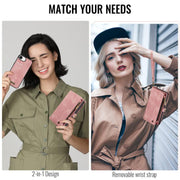 For iPhone 16e CaseMe 008 Detachable Multifunctional Leather Phone Case(Pink)