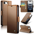 For iPhone 16e CaseMe 023 Butterfly Buckle Litchi Texture RFID Anti-theft Leather Phone Case(Brown) - iPhone 16e Cases by CaseMe | Online Shopping South Africa | PMC TechLife | Buy Now Pay Later Mobicred