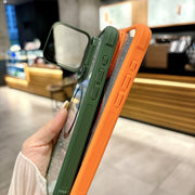 For iPhone 16 Plus CD-grain Gradient Glitter Magsafe Acrylic Hybrid TPU Phone Case(Green)