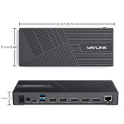 WAVLINK UG69PD25 Pro 100W PD Charging Triple 4K Display Laptop Docking Station, Plug:EU Plug