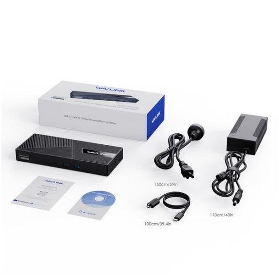 WAVLINK UG69PD25 Pro 100W PD Charging Triple 4K Display Laptop Docking Station, Plug:UK Plug