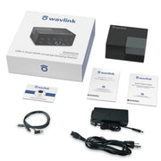 WAVLINK UG76PD2 3.5mm Audio, Gigabit Network Port Dual HD Universal Docking Station(EU Plug)