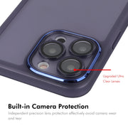 For iPhone 15 Pro Max ENKAY Hat-Prince Translucent Matte TPU Phone Case with Lens Film(White)