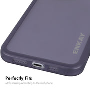 For iPhone 15 Pro Max ENKAY Hat-Prince Translucent Matte TPU Phone Case with Lens Film(White)