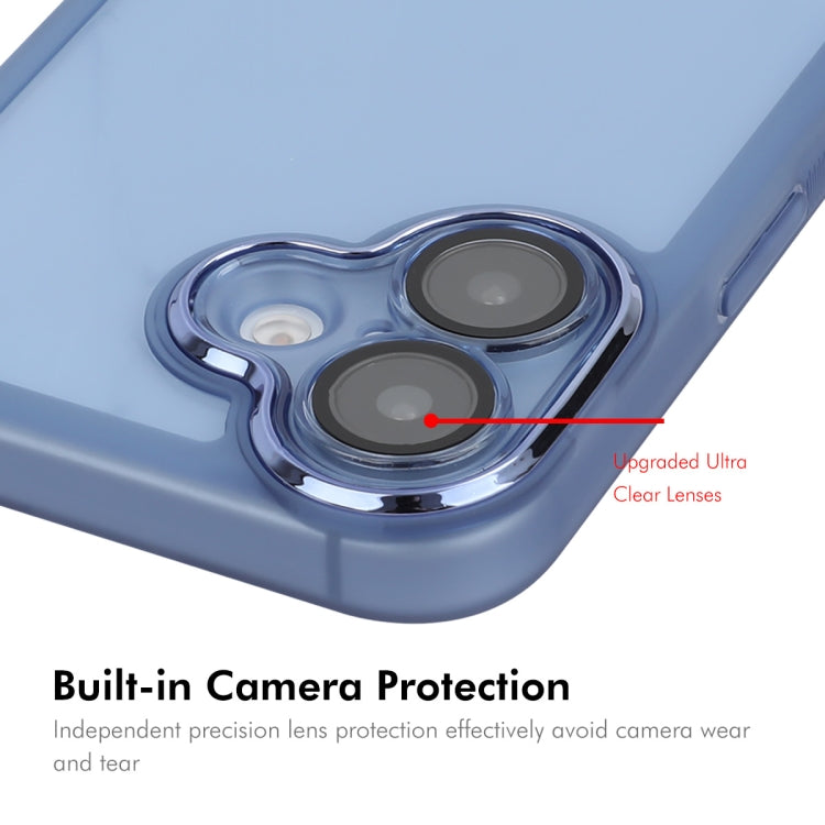 For iPhone 16 ENKAY Hat-Prince Translucent Matte TPU Phone Case with Lens Film(White)