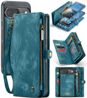 For Google Pixel 9 / 9 Pro CaseMe 008 Detachable Multifunctional Leather Phone Case(Blue)