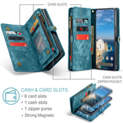 For Google Pixel 9 / 9 Pro CaseMe 008 Detachable Multifunctional Leather Phone Case(Blue)