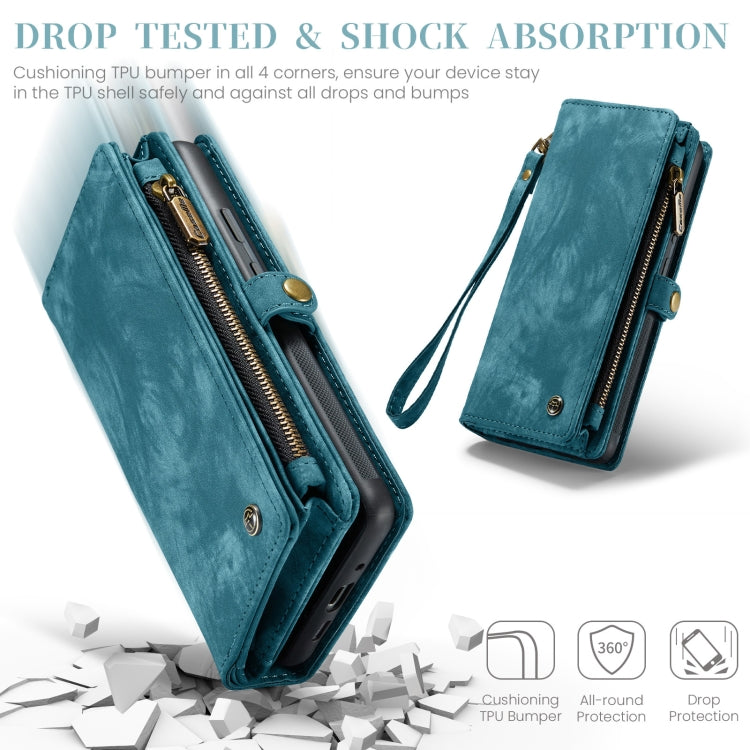 For Google Pixel 9 / 9 Pro CaseMe 008 Detachable Multifunctional Leather Phone Case(Blue)