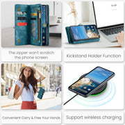 For Google Pixel 9 / 9 Pro CaseMe 008 Detachable Multifunctional Leather Phone Case(Blue)