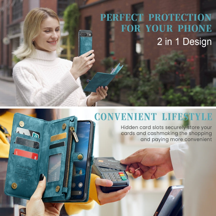 For Google Pixel 9 / 9 Pro CaseMe 008 Detachable Multifunctional Leather Phone Case(Blue)