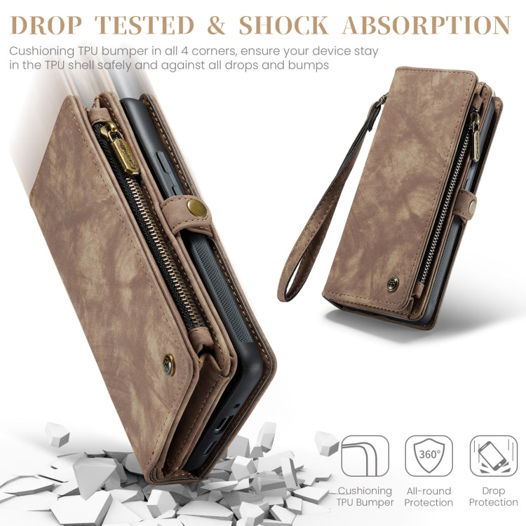 For Google Pixel 9 / 9 Pro CaseMe 008 Detachable Multifunctional Leather Phone Case(Brown)