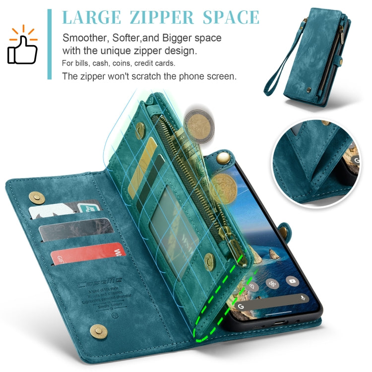 For Google Pixel 9 Pro XL CaseMe 008 Detachable Multifunctional Leather Phone Case(Blue)