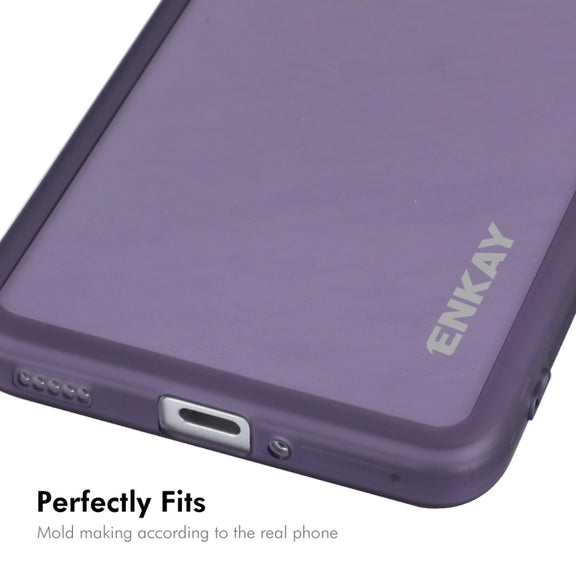 For Redmi K70 / K70 Pro ENKAY Hat-Prince Translucent Matte TPU Phone Case with Lens Film(Purple)