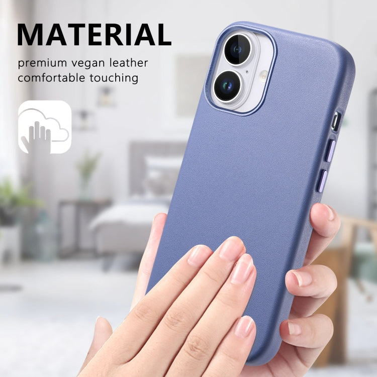 For iPhone 16 Pro Electroplated Metal Button Shockproof Phone Case(Blue)