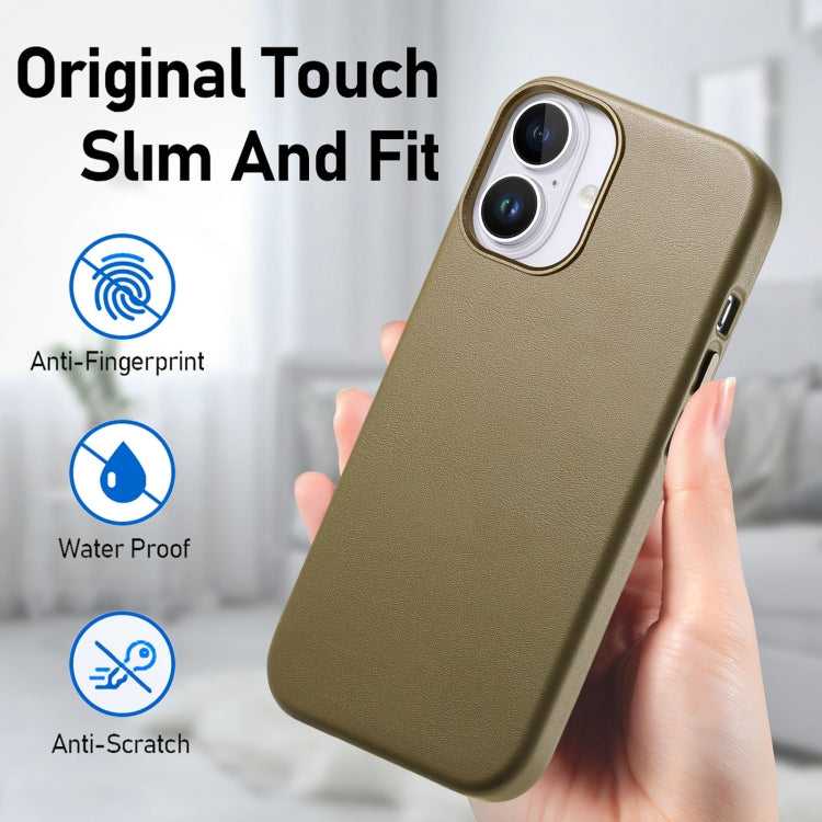 For iPhone 16 Plus Electroplated Metal Button Shockproof Phone Case(Green)