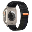 For Apple Watch Ultra 2 49mm Sea Wave Nylon Hook and Loop Fastener Watch Band(Black) - free shipping - PMC TechLife - Order now!