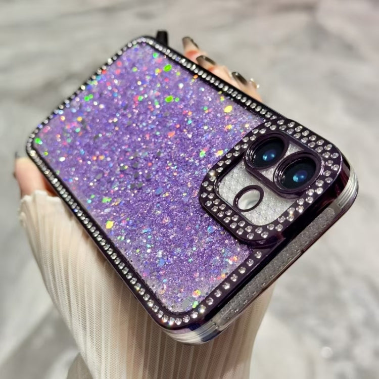 For iPhone 16 Plus Diamond Glitter Sequins TPU Phone Case(Silver)