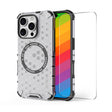 For iPhone 16 Pro Max ENKAY Hat-Prince Honeycomb MagSafe Shockproof Phone Case with Large Arc Edge Film(White) - iPhone 16 Pro Max Cases by ENKAY | Online Shopping South Africa | PMC TechLife | Buy Now Pay Later Mobicred