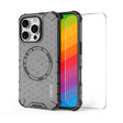 For iPhone 16 Pro Max ENKAY Hat-Prince Honeycomb MagSafe Shockproof Phone Case with Large Arc Edge Film(Grey) - iPhone 16 Pro Max Cases by ENKAY | Online Shopping South Africa | PMC TechLife | Buy Now Pay Later Mobicred